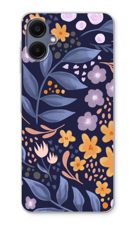 Flowers with blue leaves