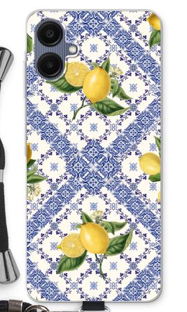 Blue tiles and lemons