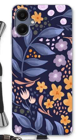 Flowers with blue leaves