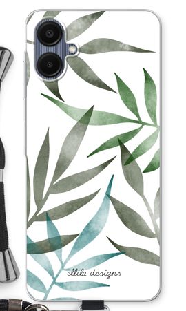 Tropical watercolor leaves