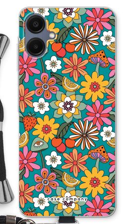 Retro Flowers N°2 - Blue