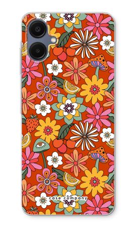 Retro Flowers - Red