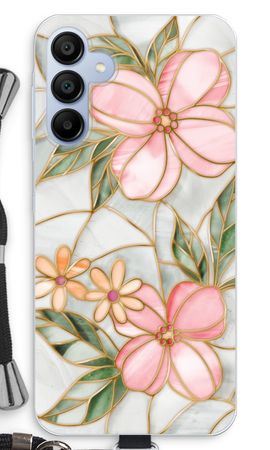 Orange stained glass flower