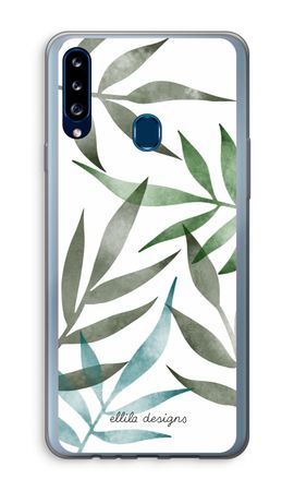 Tropical watercolor leaves