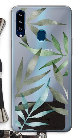 Tropical watercolor leaves