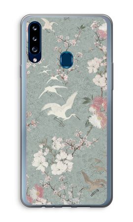 Japanese crane birds blossom