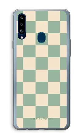 Checkered Mint, Samsung Galaxy A20s weiche Hülle