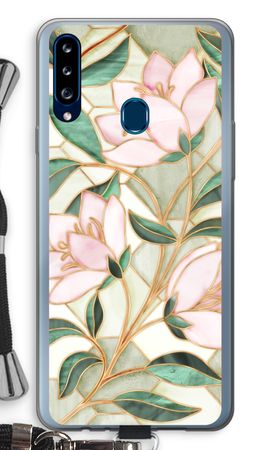 Orange stained glass flower