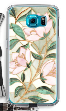 Orange stained glass flower