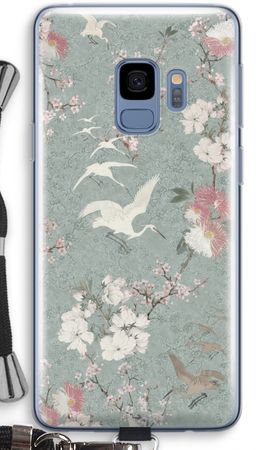 Japanese crane birds blossom