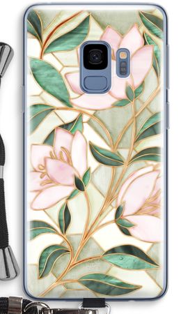 Orange stained glass flower