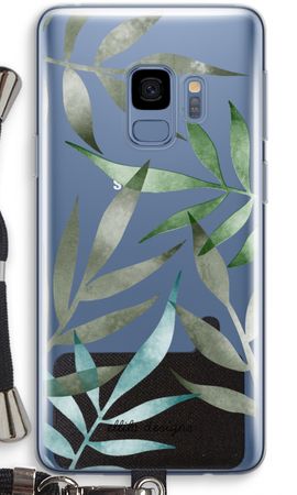 Tropical watercolor leaves