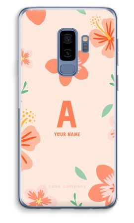 Tropical Pink Flowers Monogram