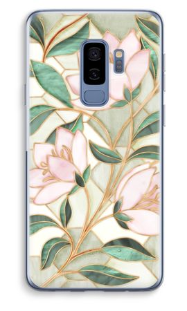 Pink stained glass flower