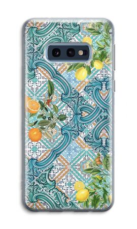 Blaue Fliesen, Zitronen und Orangen