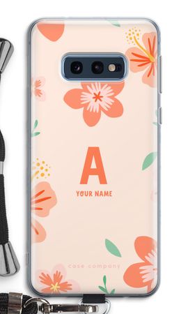 Tropical Pink Flowers Monogram