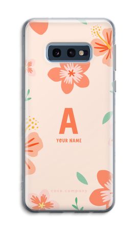 Tropical Pink Flowers Monogram