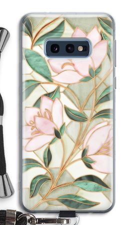 Orange stained glass flower