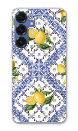 Blue tiles and lemons