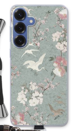 Japanese crane birds blossom