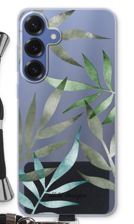 Tropical watercolor leaves