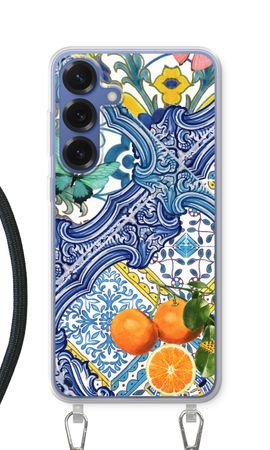 Blauwe tegels en sinaasappels