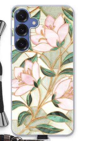 Orange färgad glasblomma