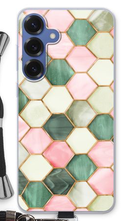 Hexagoner i färgat glas