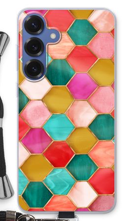 Hexagoner i färgat glas