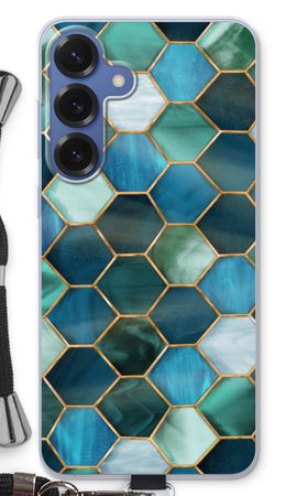 Hexagoner i färgat glas