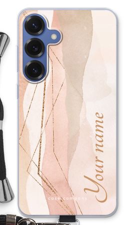 Gold Lines Namecase - Blush