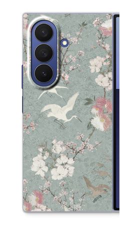 Japanese crane birds blossom