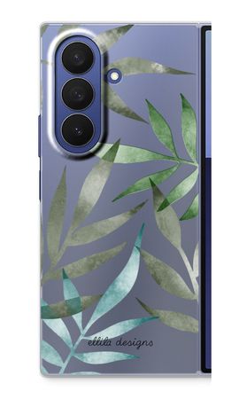 Tropical watercolor leaves