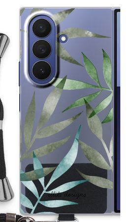 Tropical watercolor leaves