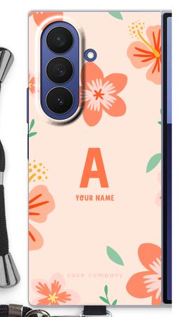 Tropical Pink Flowers Monogram