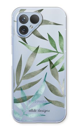 Tropical watercolor leaves