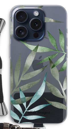 Tropical watercolor leaves