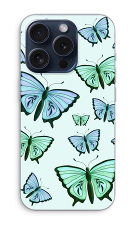 Blaue und grüne Schmetterlinge