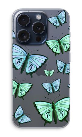 Blaue und grüne Schmetterlinge