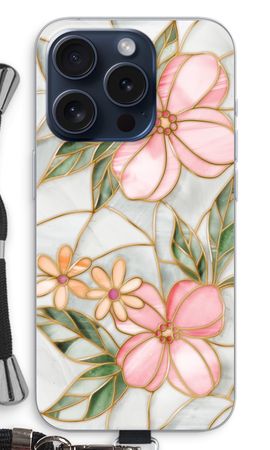 Orange stained glass flower