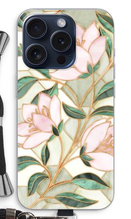 Orange stained glass flower