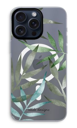 Tropical watercolor leaves