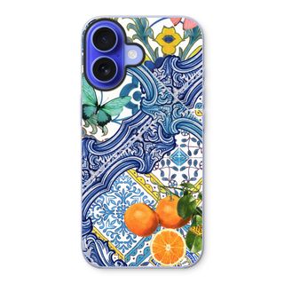 Blue tiles and oranges