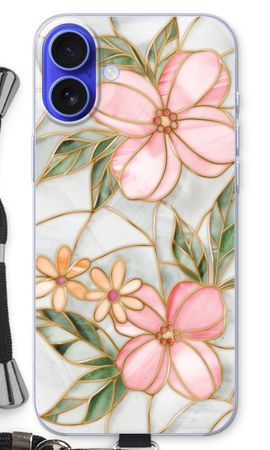 Orange stained glass flower