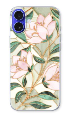 Orange stained glass flower