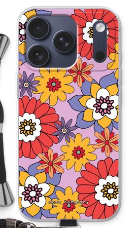 Fleurs rétro - violet