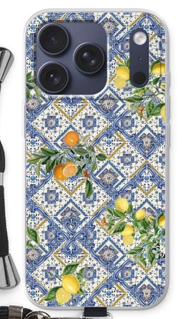 Blue tiles, lemons and oranges - small