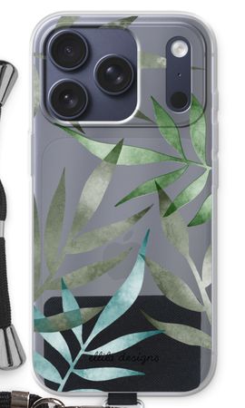 Tropical watercolor leaves