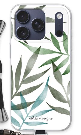 Tropical watercolor leaves