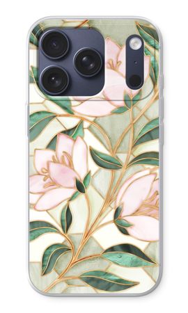 Orange stained glass flower